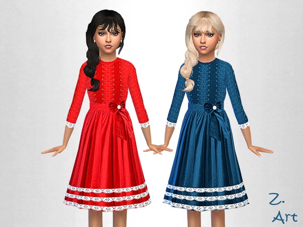 Sims 4 Shiny taffeta dress by Zuckerschnute20 at TSR