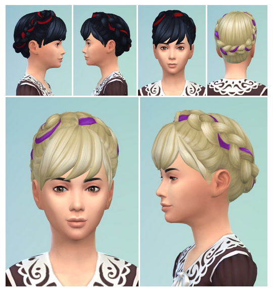 Sims 4 Little Frida Braids Version 1 & 2 at Birksches Sims Blog
