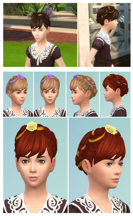 Sims 4 Little Frida Braids Version 1 & 2 at Birksches Sims Blog