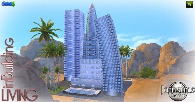 Sims 4 Semi decorative building at Jomsims Creations