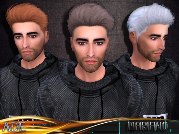 Sims 4 Mariano hair without bang M by Ade Darma at TSR