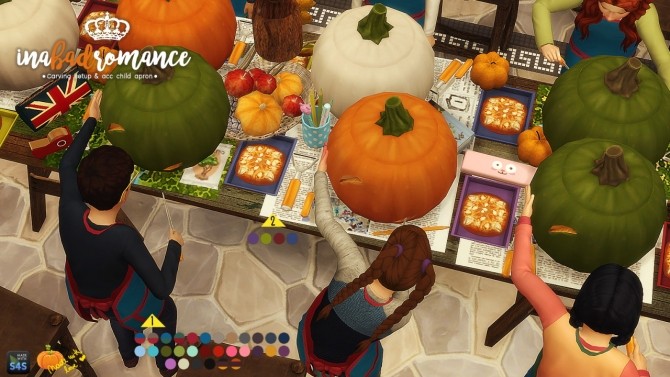 Sims 4 Carving station for all tables & Child acc apron. at In a bad Romance