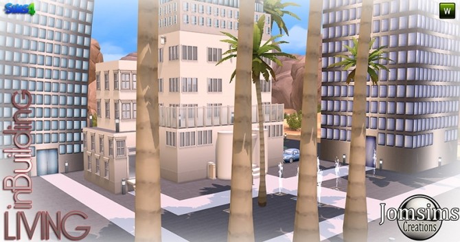 Sims 4 Semi decorative building at Jomsims Creations