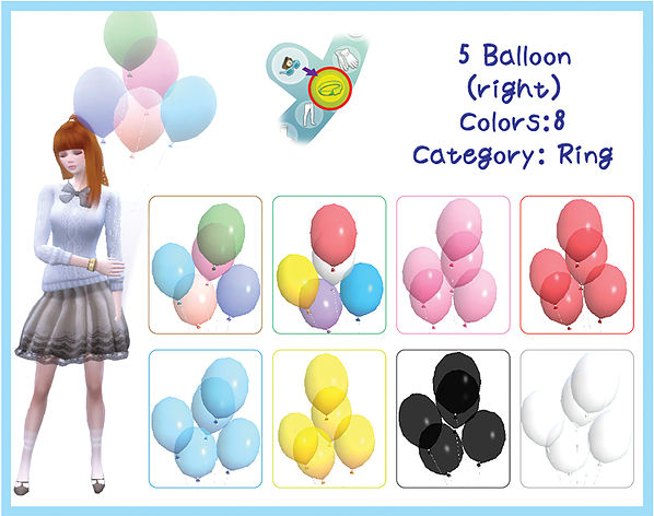 Sims 4 5 Balloon at A luckyday