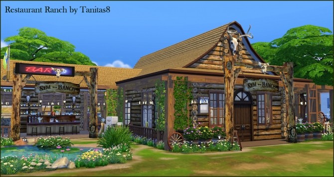 Sims 4 Ranch restaurant at Tanitas8 Sims