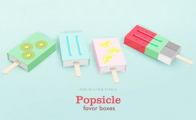 Sims 4 Popsicle Favor Boxes at One Billion Pixels