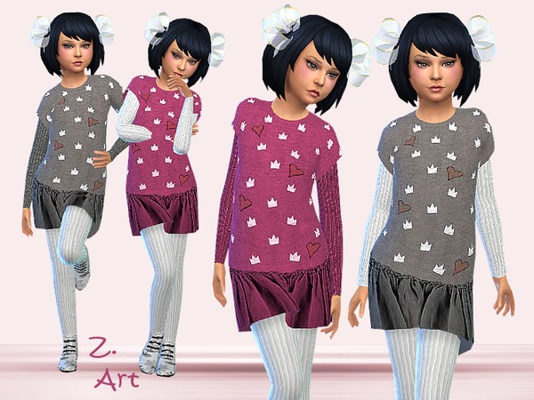 Sims 4 Coronet dress by Zuckerschnute20 at TSR