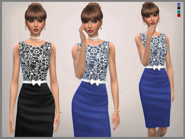 Sims 4 Rebecca dress by SweetDreamsZzzzz at TSR