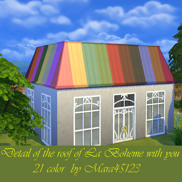 Sims 4 La Boheme with you roof details at Mara45123