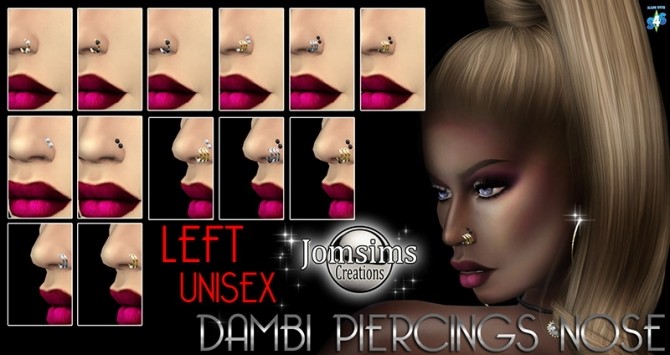 Sims 4 Dambi nose piercings at Jomsims Creations