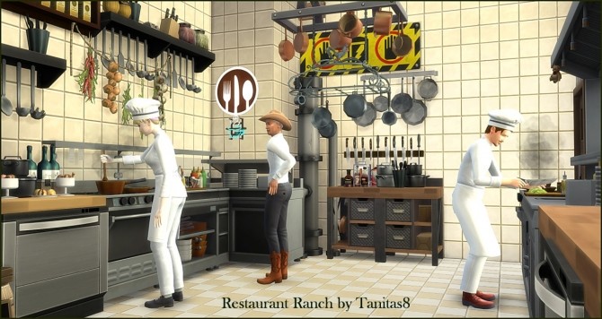 Sims 4 Ranch restaurant at Tanitas8 Sims