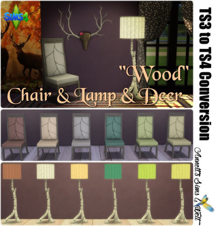 TS3 to TS4 Conversion Chair & Lamp & Deer Woods at Annett’s Sims 4 Welt