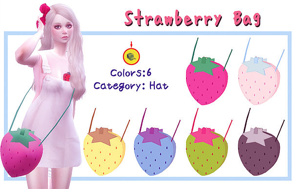 Sims 4 Strawberry Bag at Studio K Creation