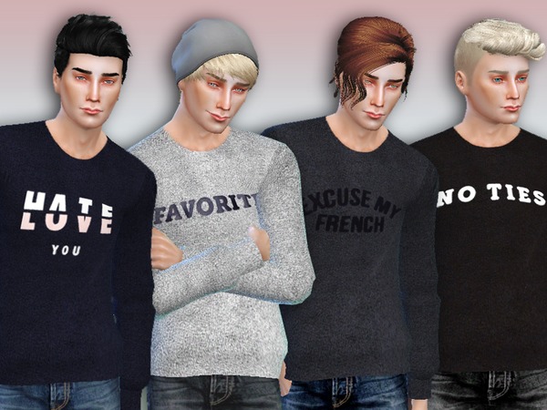 Sims 4 Favorite Sweaters For Men by Simlark at TSR