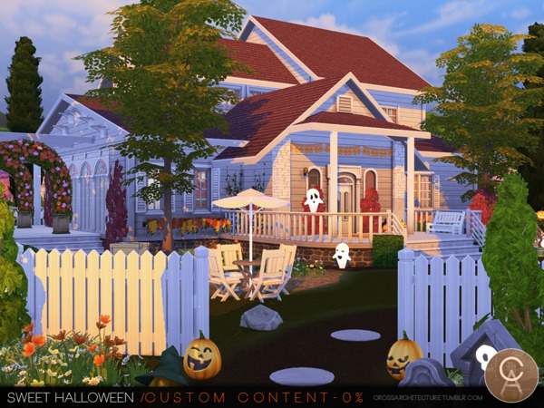 Sims 4 Sweet Halloween home by Pralinesims at TSR