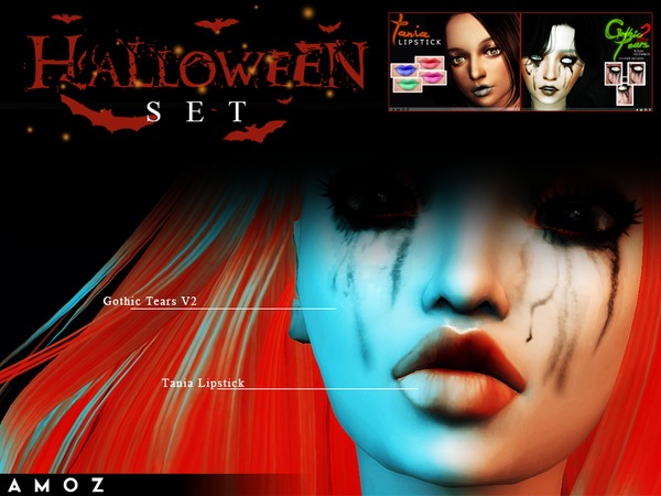 Sims 4 Halloween Makeup Miniset by Amoz at TSR