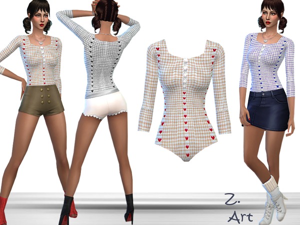 Sims 4 Bodyform II bodysuit by Zuckerschnute20 at TSR