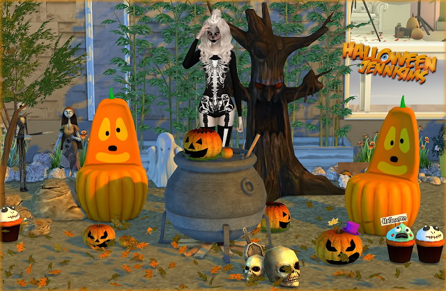 Sims 4 Collection Happy Halloween (Deco & Chair 10 items) at Jenni Sims