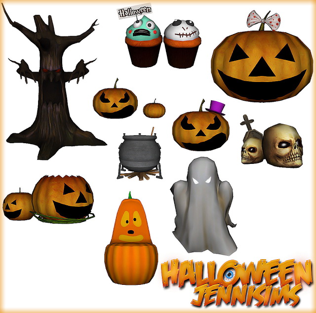 Sims 4 Collection Happy Halloween (Deco & Chair 10 items) at Jenni Sims