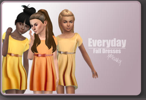 Sims 4 Fall Dresses at xMisakix Sims