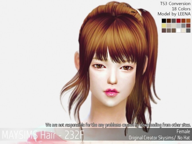 Sims 4 Hair 232F (Skysims) at May Sims