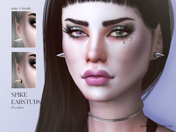 Sims 4 Spike Earstuds by Pralinesims at TSR