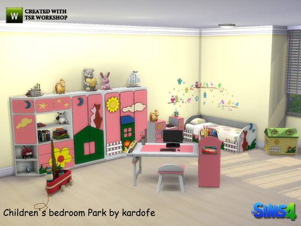 Sims 4 Kids bedroom park by kardofe at TSR
