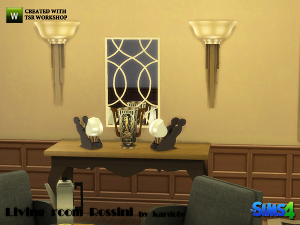 Sims 4 Living room Rossini by kardofe at TSR