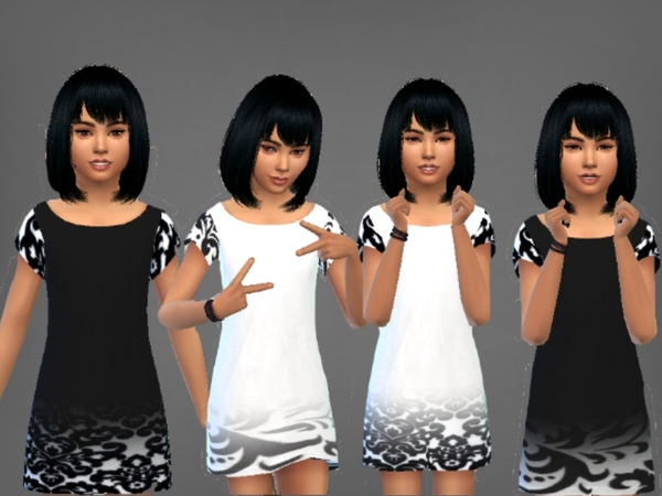Sims 4 DAUGHTER DRESS by Mattia Belles Choses at TSR