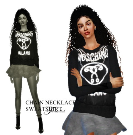 Chain Necklace Sweatshirt at FO/WARDLAB