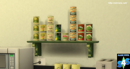 Canned Food deco and slot override at Simista