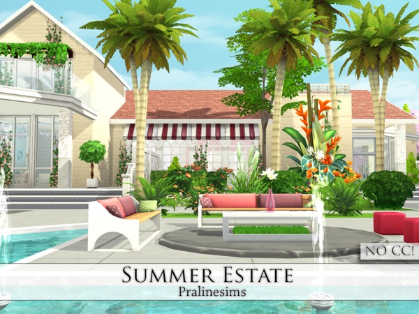 Sims 4 Summer Estate by Pralinesims at TSR