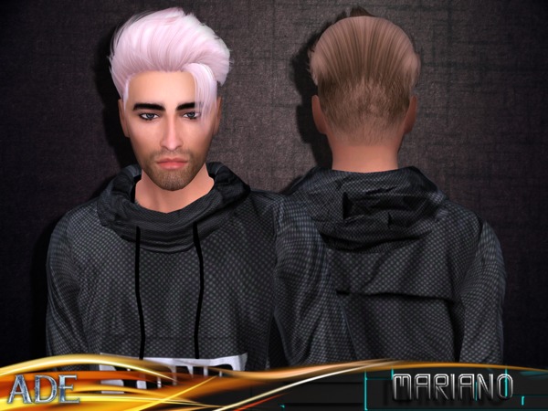 Sims 4 Mariano hair with bang M by Ade Darma at TSR
