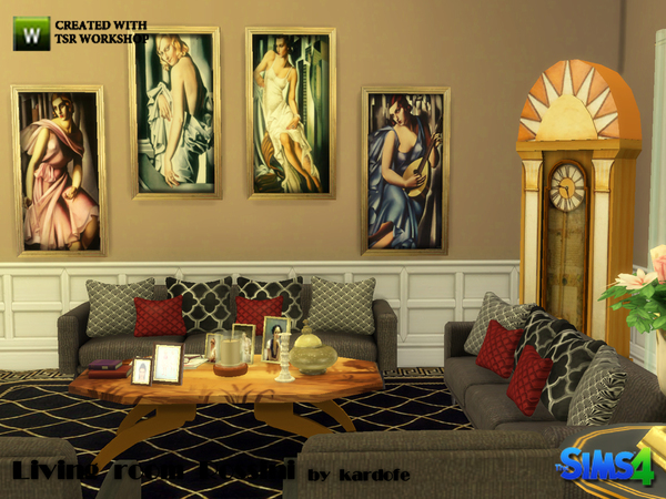 Sims 4 Living room Rossini by kardofe at TSR