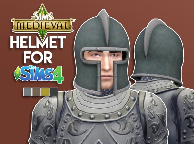 Sims 4 SIMS MEDIEAL HELMET CONVERSION by Anni K at Historical Sims Life