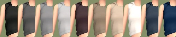 Sims 4 Active Crop Hoodie Recolors at Tukete
