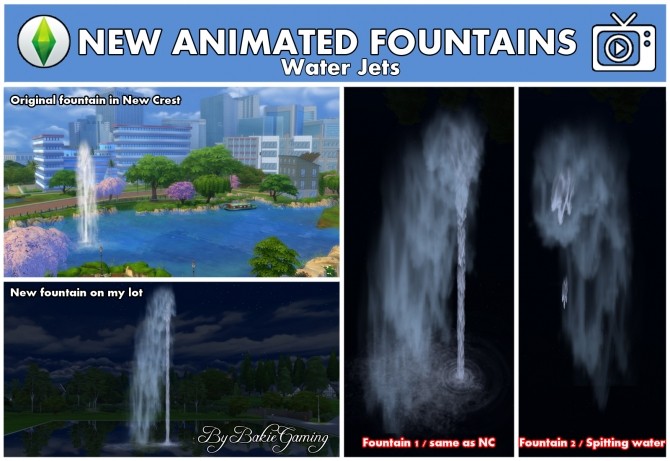 Sims 4 2 New Water Jet Fountains by Bakie at Mod The Sims