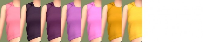 Sims 4 Active Crop Hoodie Recolors at Tukete