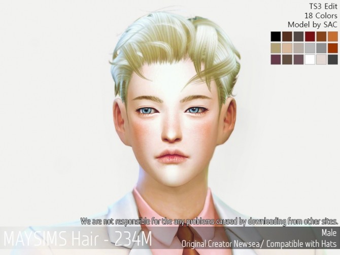 Sims 4 Hair 234M (Newsea) at May Sims
