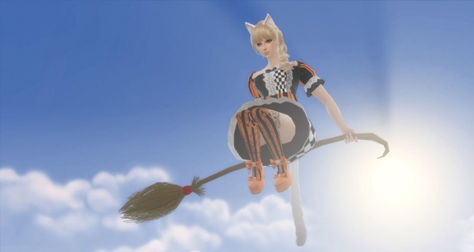 Sims 4 Witch’s Broom and 6 Poses at Caramelize