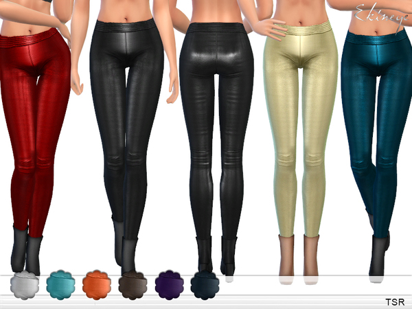 Sims 4 Leather Leggings by ekinege at TSR