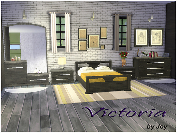 Sims 4 Victoria bedroom by Joy at TSR
