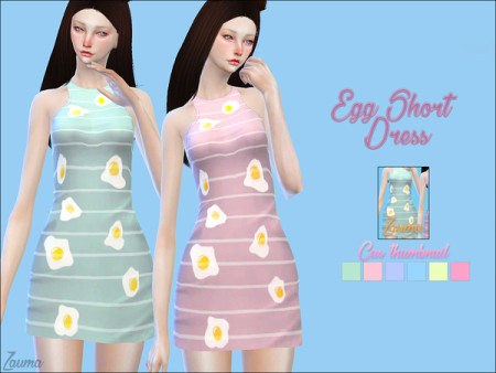 Yume Egg short dress by Zauma at TSR