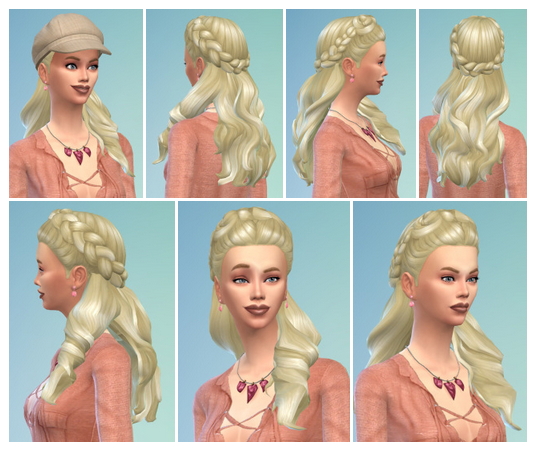 Sims 4 Judys HalfBraids Hair at Birksches Sims Blog