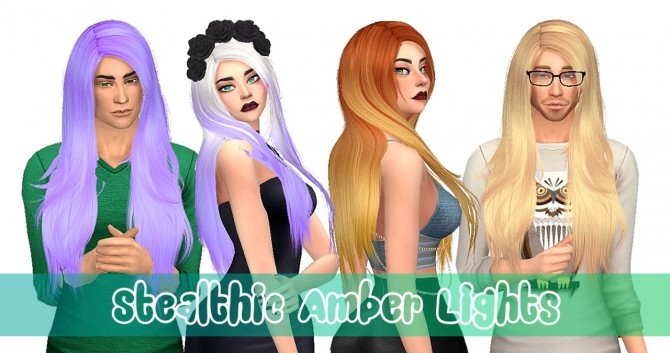Sims 4 Stealthics Amber Lights retextures at Amarathinee