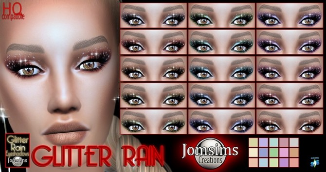 Sims 4 Glitter rain eyeshadows at Jomsims Creations