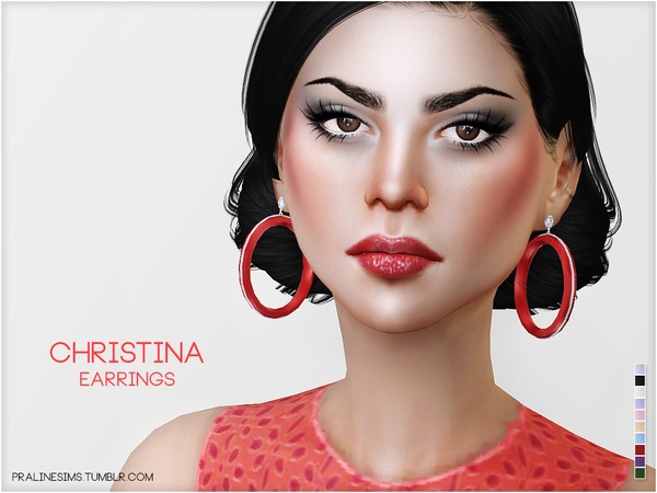 Sims 4 Christina Earrings by Pralinesims at TSR