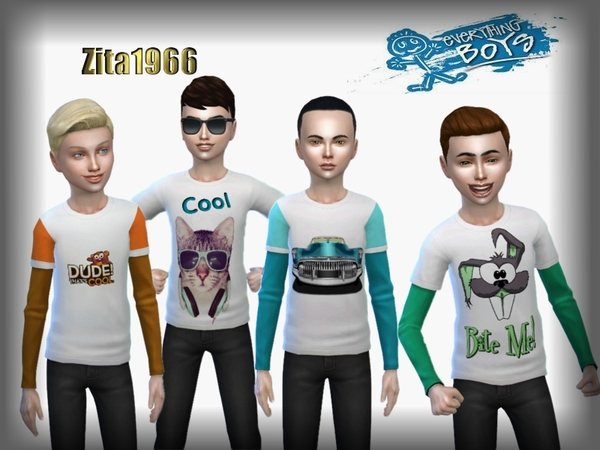 Sims 4 BOY FUN SWEATERS by ZitaRossouw at TSR