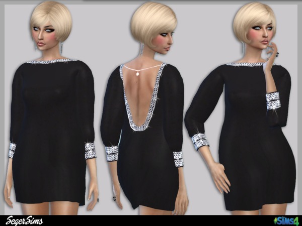Sims 4 Charlene Dress by SegerSims at TSR