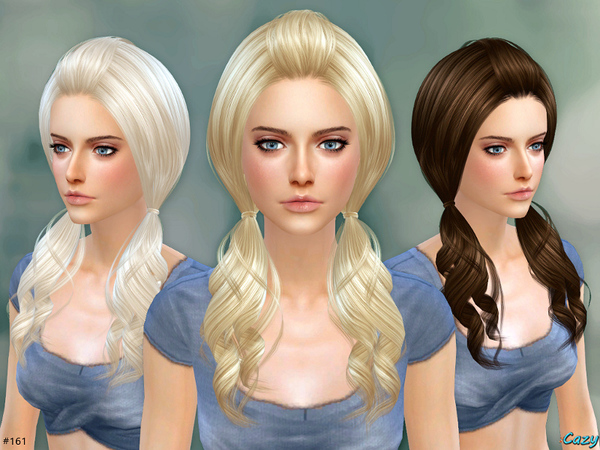 Sims 4 Ellie Hair Set by Cazy at TSR